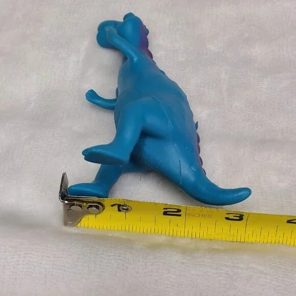 Vintage Blue Purple Dinosaur Figure Toy Cake Topper Bath Toy Greenbrier Intl - Picture 11 of 11